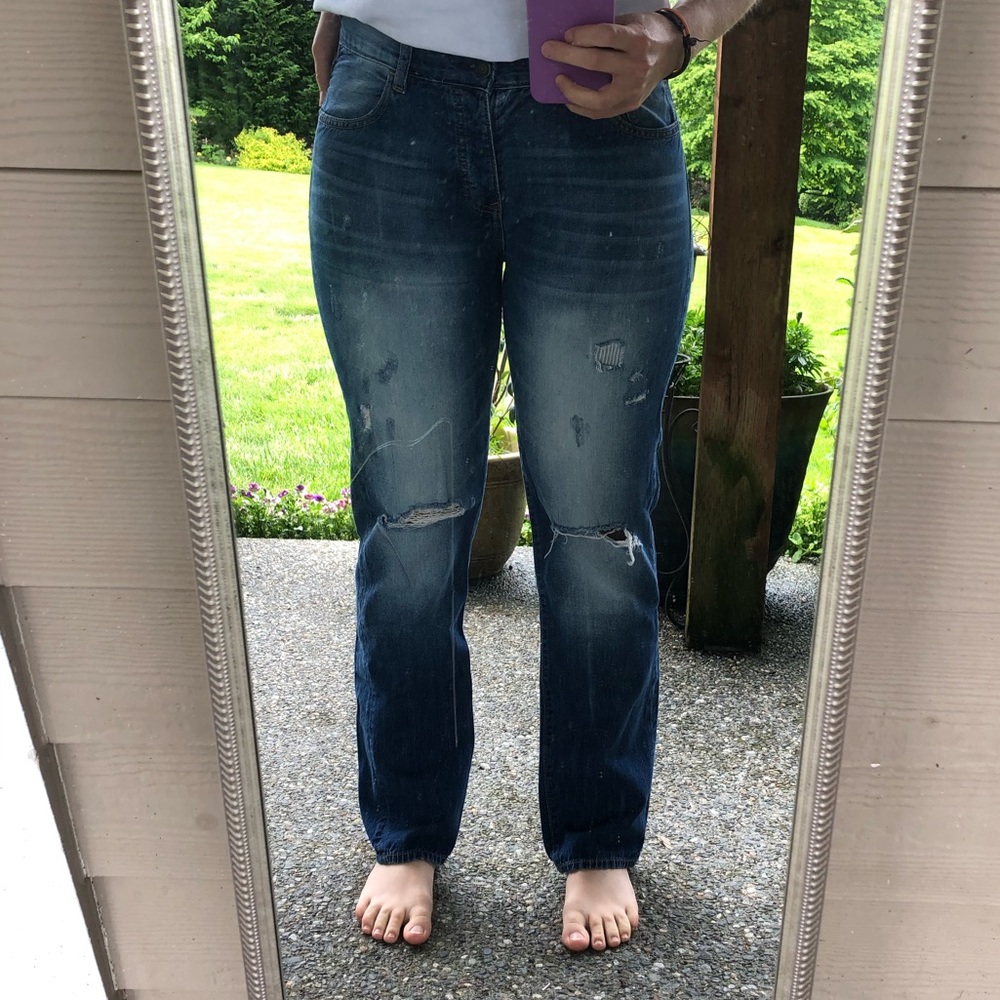 Distressed Boyfriend Denim